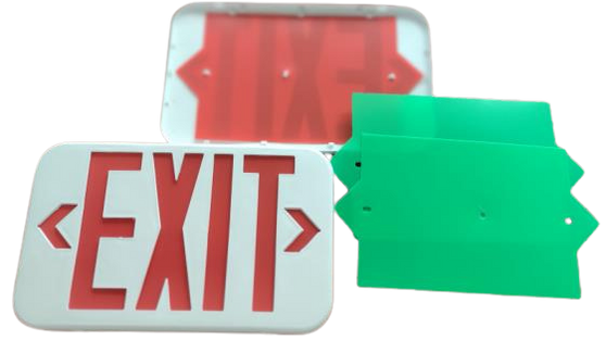 LED EXIT LIGHT DAMP LOCATION DOUBLE-FACE GREEN & RED