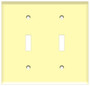 Toggle Switch Wall Plate 2-Gang Ivory