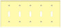 Toggle Switch Wall Plate 5-Gang Ivory