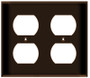 Duplex Receptacle Wall Plate 2-Gang Brown