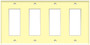 Decorative Wall Plate 4-Gang Ivory