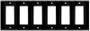 Decorative Wall Plate 6-Gang Black