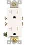 Decorative Receptacle 20Amp White Tamper Resistant