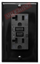 GFCI 20Amp Tamper Resistant UL943 w/ LED Black