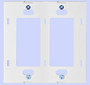 Decorative Screwless Wallplate 2-Gang White