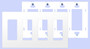 Decorative Screwless Wallplate 4-Gang White