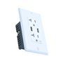 Decorative 20Amp Tamper and Weather Resistant Receptacle with Dual USB Charger Ports
