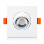 Upgrade your space with this 3-inch gimbal square LED downlight, designed for precision lighting and modern aesthetics. Featuring adjustable directional lighting, this fixture allows you to highlight artwork, accent walls, and architectural details with a focused 40° beam angle. The integrated 5CCT selectable technology (2700K–5000K) lets you customize the color temperature on-site, making it ideal for both residential and commercial applications.

This energy-efficient 10W LED downlight delivers 600 lumens of high-quality illumination with a CRI over 90, ensuring accurate color rendering and enhanced visual comfort. The smooth 10–100% dimming capability provides full control over brightness levels, while the durable metal construction and long 50,000-hour lifespan reduce maintenance and replacement costs.

Designed for easy installation with an included junction box, this gimbal downlight is perfect for sloped ceilings, accent lighting, retail displays, offices, and modern interiors where directional lighting is essential. Compatible with standard 120V systems, it offers a reliable, energy-saving lighting solution for contractors, electricians, and property managers.