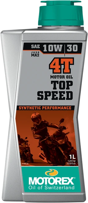 MOTOREX - 308270 - Top Speed Synthetic 4T Engine Oil - 10W-30 - 1L