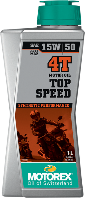 MOTOREX - 308096 - Top Speed Synthetic 4T Engine Oil - 15W-50 - 1L