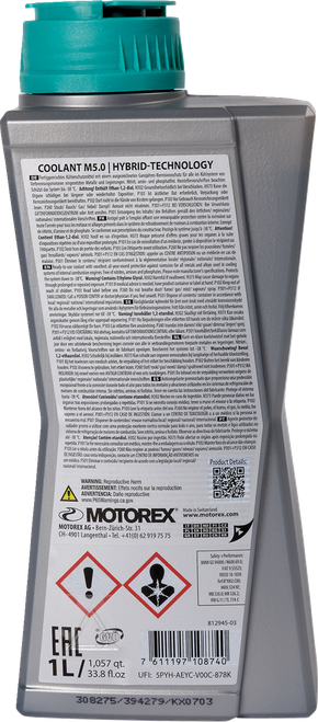 MOTOREX - 308275 - Ready-to-Use M5.0 Coolant - 1 Liter