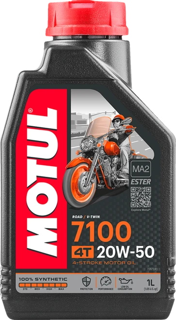 MOTUL - 104103 - 7100 4T Synthetic Oil - 20W-50 - 1L