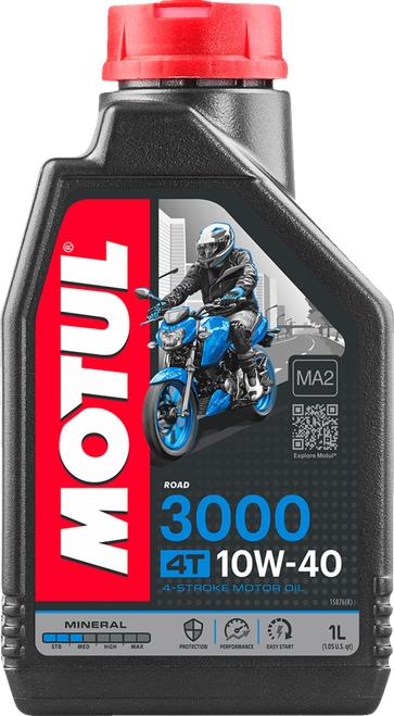 MOTUL - 107672 - 3000 Mineral 4T Engine Oil - 10W-40 - 1 liter