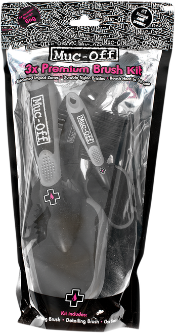 MUC-OFF USA - 220 - 3-Piece Brush Set