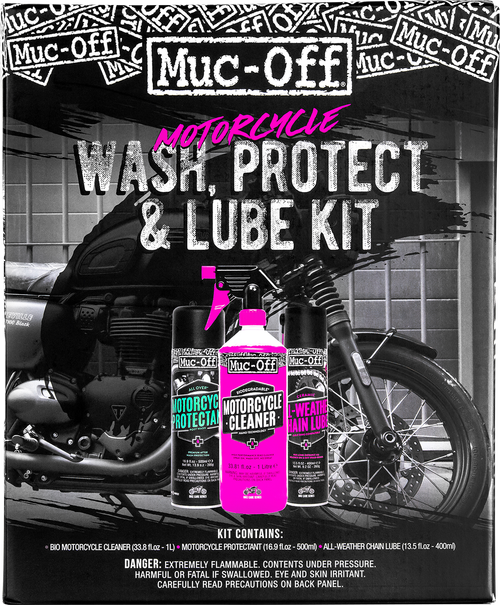 MUC-OFF USA - 20095US - Motorcycle Wash, Protect & Lube Kit