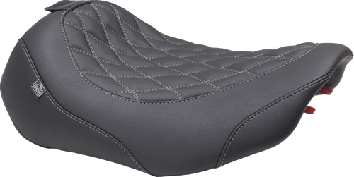 MUSTANG - 89503GM - Wide Tripper Seat - Solo - Gun Metal Stitching - FLT/FLH '23-'25