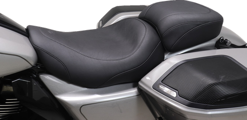 MUSTANG - 88603 - Wide Tripper Solo Seat - No Backrest Receiver - Black Stitch - FLT/FLH '23-'25