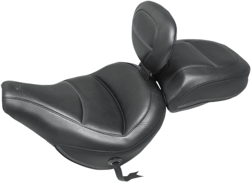 MUSTANG - 79331 - Passenger Touring Seat - Black - Original Stitch - FLHC/FLDE