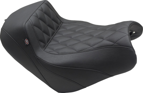MUSTANG - 76430 - Squareback/Fastback Solo Seat - Black - Diamond Stitch - Vulcan S '15-'23