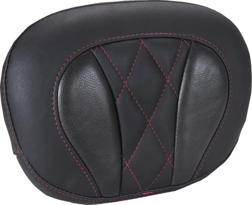 MUSTANG - 88450DC - Deluxe Sissy Bar Pad - Diamond - Dark Cherry Stitch - FLT/FLH '23-'25