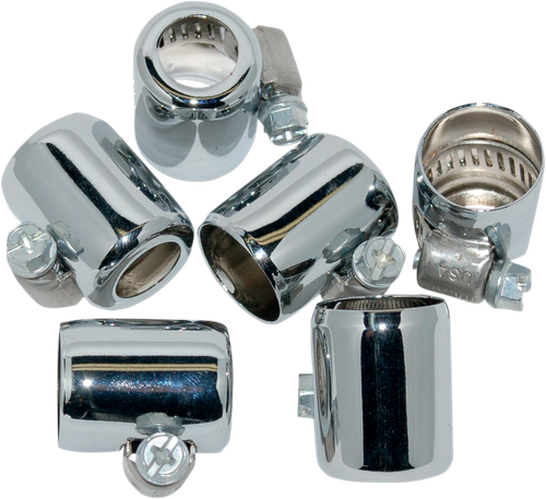 NAMZ - NHC-CH206 - Oil Line Hose Clamps - Chrome - 3/8" - 6-Pack