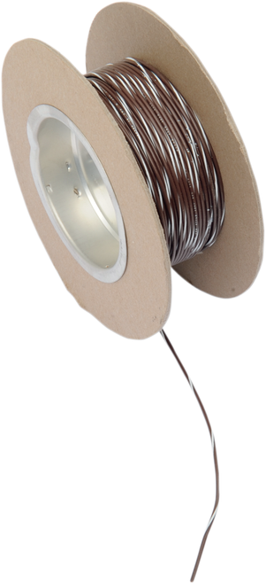 NAMZ - NWR-19-100 - 100' Wire Spool - 18 Gauge - Brown/White