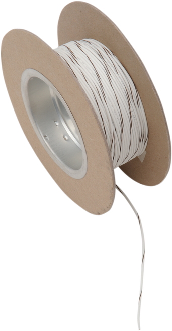 NAMZ - NWR-91-100 - 100' Wire Spool - 18 Gauge - White/Brown