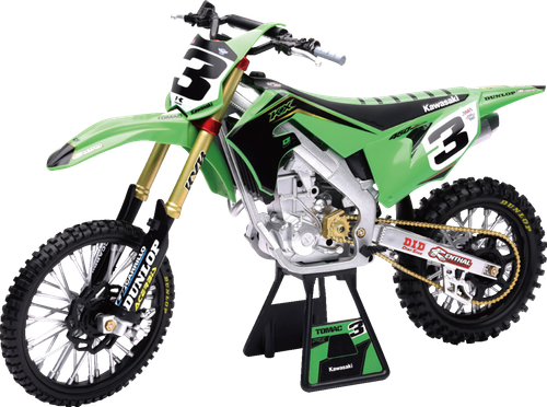 NEW RAY TOYS - 49663 - Kawasaki Race Team Bike 2019 - Eli Tomac - 1:6 Scale - Green/Black