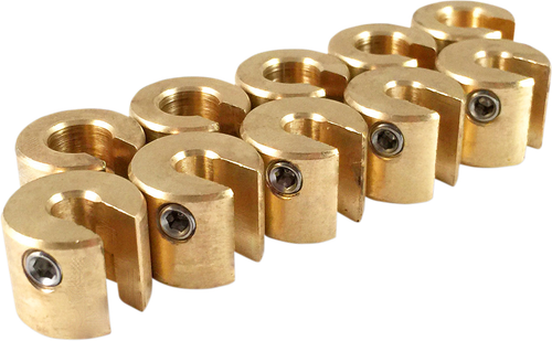 NO-MAR - WT-SPK10BR-50 - Wheel Weights - 1/2 oz - Brass - 10 Pack