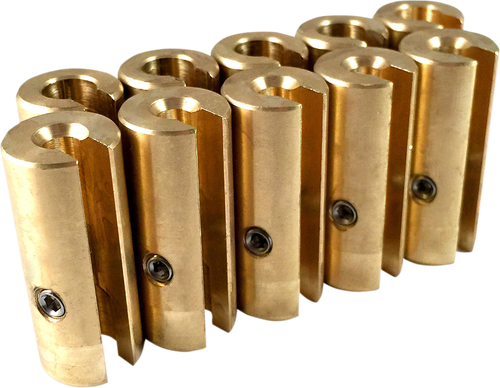 NO-MAR - WT-SPK10BR-150 - Wheel Weights - 1-1/2 oz - Brass - 10 Pack