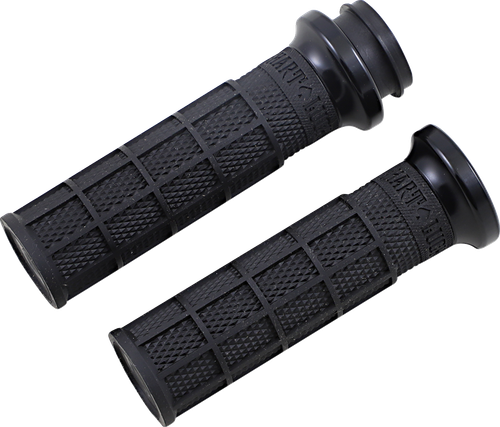 ODI - V31HCW-BB-B - Hart-Luck Signature V-Twin Lock-On Grips - Cable - Black/Black