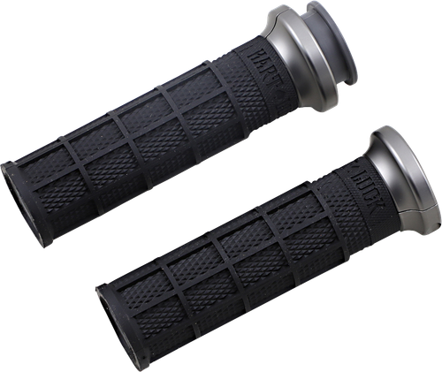 ODI - V31ITW-BH-H - Hart-Luck Signature V-Twin Lock-On Grips for Indian - Black/Graphite