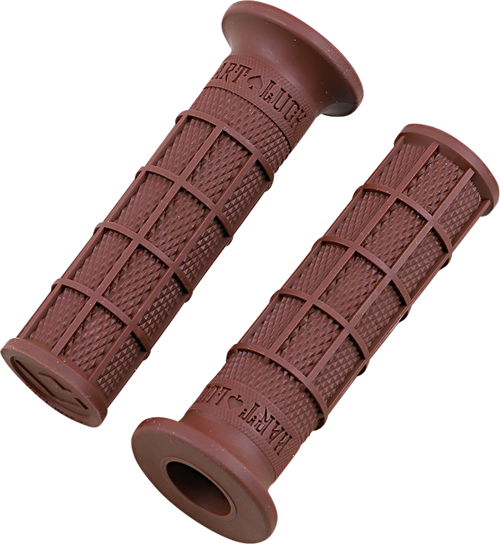 ODI - V02FWBN - Hart-Luck Signature Full-Waffle Slip-On Grips - Brown