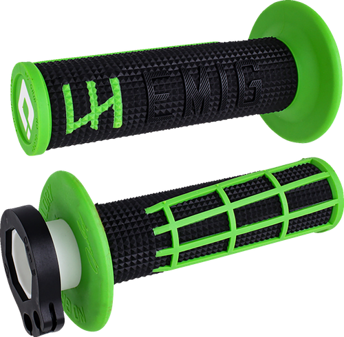 ODI - H36E2BN - EMIG 2.0 Lock-On Grips - Black/Green