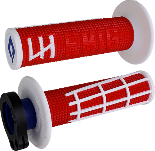 ODI - H36E2RW - EMIG 2.0 Lock-On Grips - Red/White