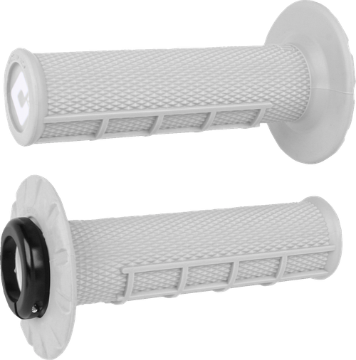 ODI - J33HWW-B - Half Waffle v2.1 Lock-On Grips - ATV/MX - Pro Soft/White
