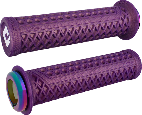 ODI - D33VNIP-OS - Vans v2.1 Lock-On Grips - ATV - Purple/Oil Slick
