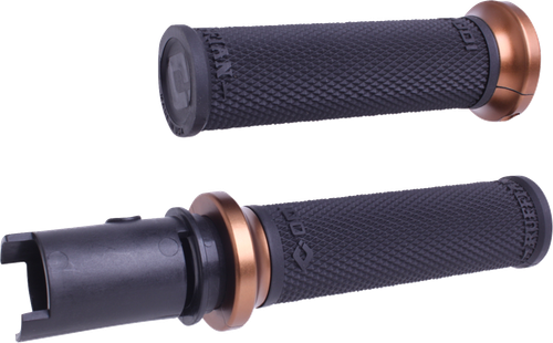 ODI - V30HTCB-Z - Ruffian Lock-On Street Grips - CVO - Black/Bronze