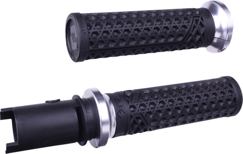ODI - V31VHTCB-S - Vans Harley Davidson Grips - CVO TBW - Black/Silver