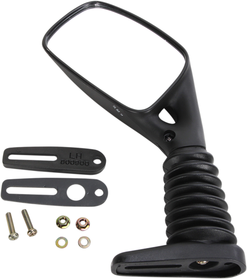 PARTS UNLIMITED - 0640-0935 - Mirror - ZX - Side View - Rectangle - Black - Left - Each