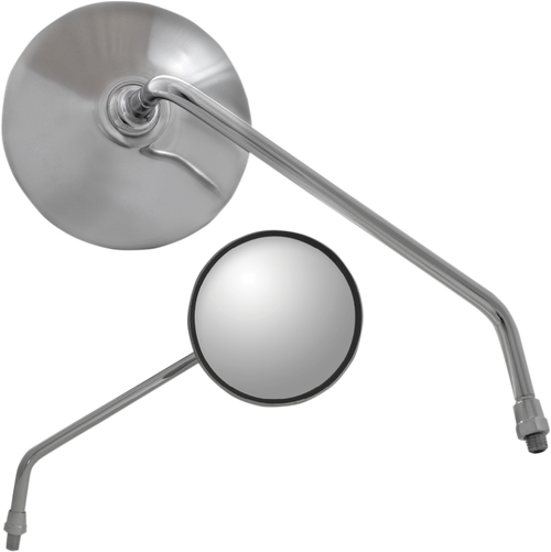PARTS UNLIMITED - 0640-0967 - Mirror - Classic - Side View - Round - Chrome - Right - Each