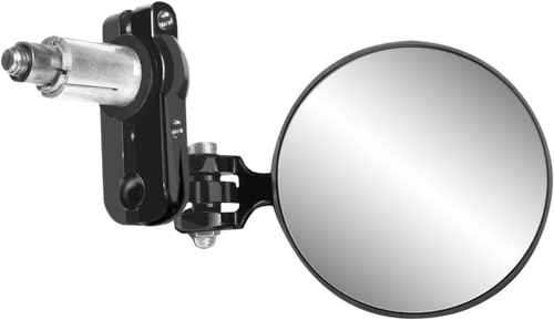 PARTS UNLIMITED - 0640-1477 - Mirror - Side View/Bar End - Round - Black