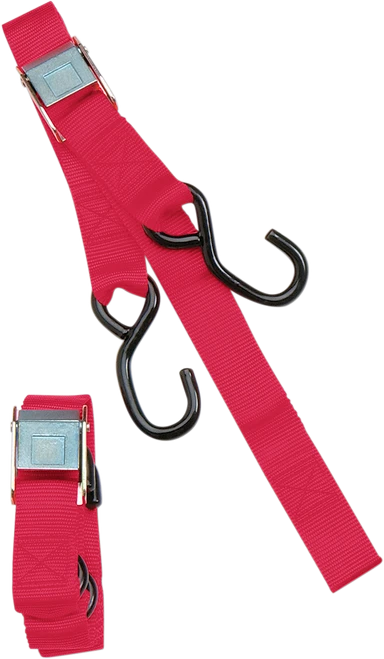 PARTS UNLIMITED - 3920-0072 - Cam Buckle Tie-Down - 1" x 5-1/2' - Red