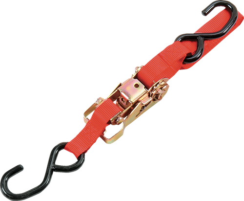 PARTS UNLIMITED - 3920-0081 - Heavy-Duty Ratchet Tie-Down - 1-1/2" x 6' - Red