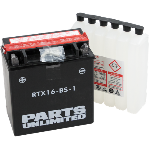 PARTS UNLIMITED - RTX16-BS-1 - AGM Battery - YTX16-BS-1 .8 L