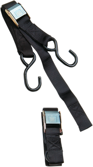 PARTS UNLIMITED - TD00300 - Heavy-Duty Cam Buckle Tie-Downs - 1-1/2" x 6' - Black