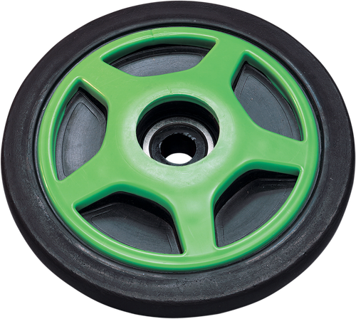 PARTS UNLIMITED - 04-200-10 - Idler Wheel with Insert/Bearing 6205-2RS - Green - Group 6 - 6.38" OD x 0.75" ID