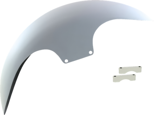 PAUL YAFFE BAGGER NATION - PYO:CAFE-19-13E-C-C - Cafe Front Fender - 19" - Chrome Spacers