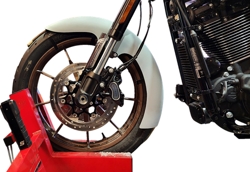 PAUL YAFFE BAGGER NATION - SPORT-19-18L-B-C - Sport Front Fender - 19" Wheel - Black Inverted Fork Adapter - HD Softail