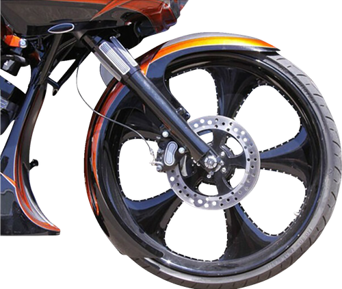 PAUL YAFFE BAGGER NATION - DEI21-13E-B - DEI Front Fender - 21" Wheel - With Black Adapters